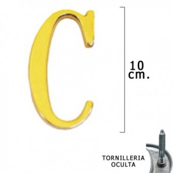 Brass Letter "C? 10 cm with...