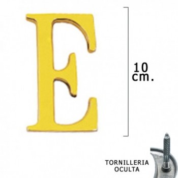 Brass Letter "E? 10 cm with...