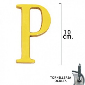 Brass Letter "P? 10 cm with...