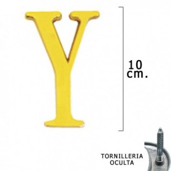Brass Letter "Y? 10 cm with...