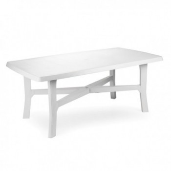 White Resin Table 180x100 cm.